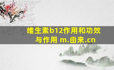 维生素b12作用和功效与作用 m.由来.cn